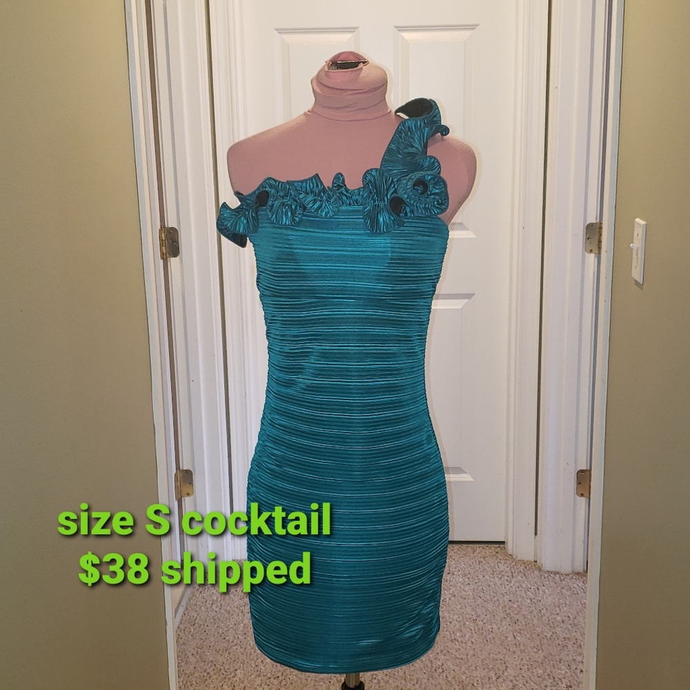Teal cocktail dress